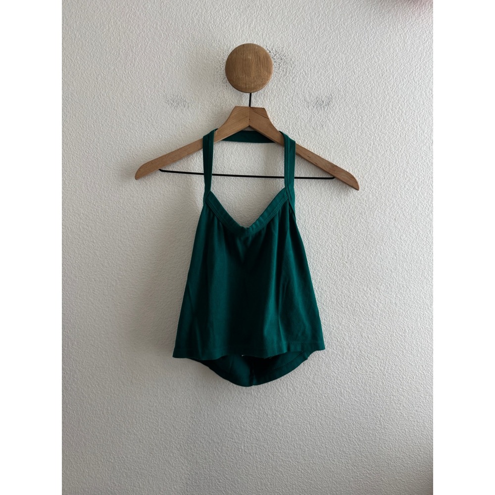 Big Bud Press Halter Top Forest Green Many Colors Crop Tank Large Made in LA